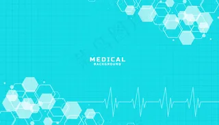 蓝色医疗和医学背景