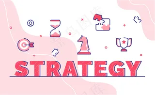 策略版式文字艺术背景