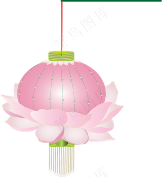 中秋节花灯莲花手提灯可商用元素