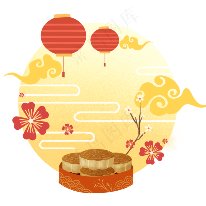 中秋八月十五月饼美味古典(2500X2500(DPI:300))psd模版下载