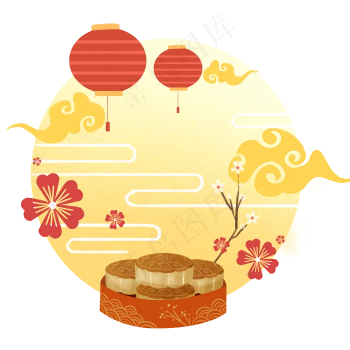 中秋八月十五月饼美味古典(2500X2500(DPI:300))psd模版下载