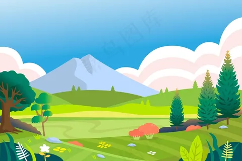 视频会议的自然景观背景