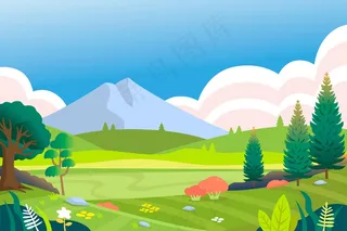 视频会议的自然景观背景