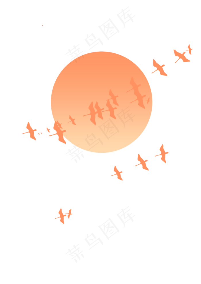 秋天大雁飞(2480X3508(DPI:300))psd模版下载