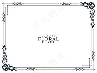 抽象花框背景