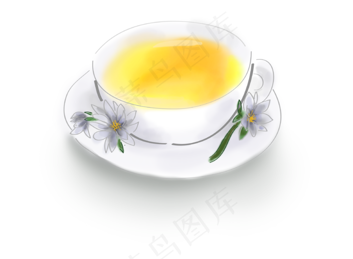 白露手绘古风花茶(3302X2424(DPI:300))psd模版下载