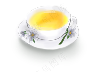 白露手绘古风花茶