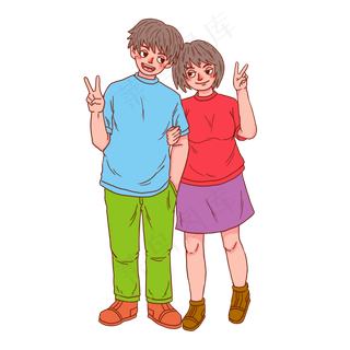 七夕情人节情侣谈恋爱