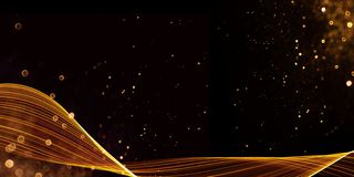 黑金大气华丽展板平面素材