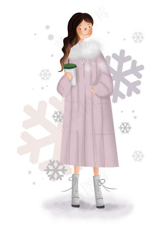 秋装冬装羽绒服女孩