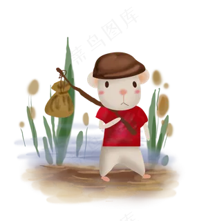 立秋秋天手绘小田鼠 立秋秋天手绘小田鼠