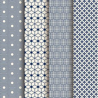 立方体和线条最小几何图案