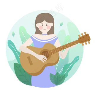 弹吉他少女 弹吉他少女