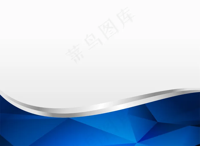 蓝色波浪形背景布局eps,ai矢量模版下载