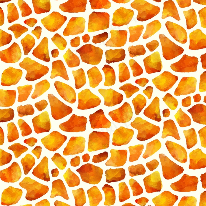水彩画动物长颈鹿印花图案eps,ai矢量模版下载
