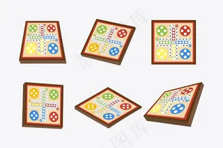 不同视角下的Ludo棋盘游戏