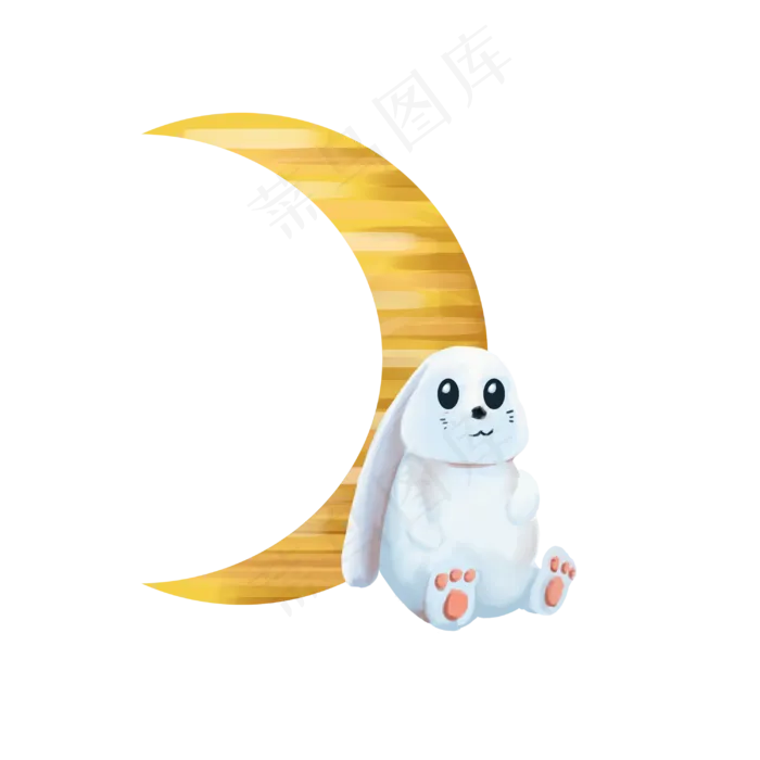 月牙玉兔(3000X3000(DPI:300))psd模版下载