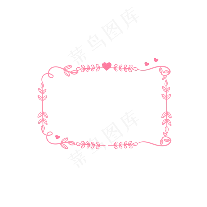 七夕情人节欧式粉色边框装饰(2000X2000(DPI:300))psd模版下载
