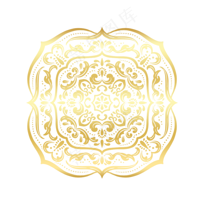 金色传统花纹底纹