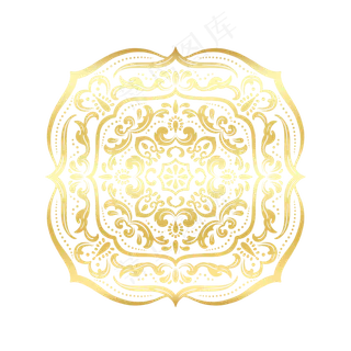 金色传统花纹底纹