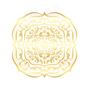 金色传统花纹底纹