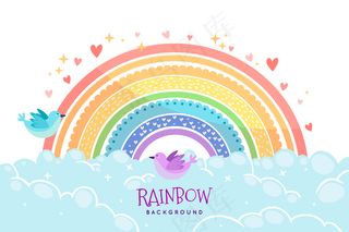 手绘彩虹主题