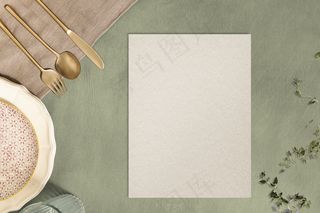 白纸，审美餐桌背景