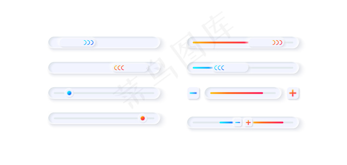 播放器调整ui元素套件eps,ai矢量模版下载