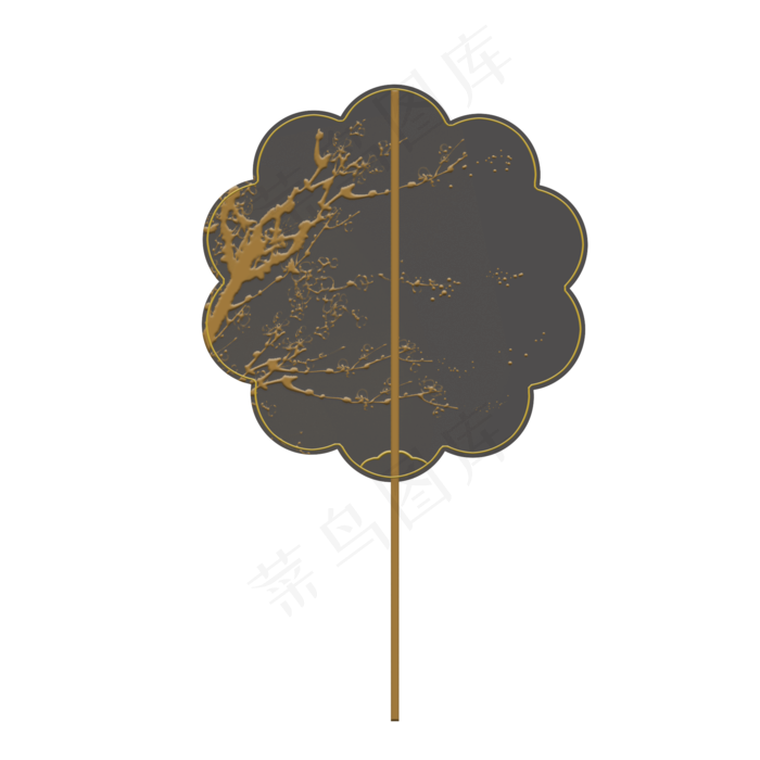 中国风梅花团扇