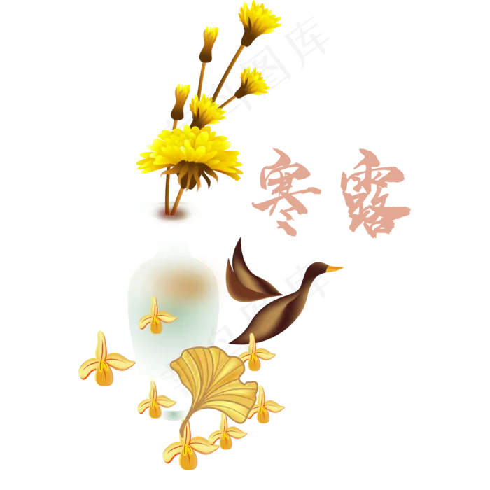 传统节气寒露装饰(2000X2000(DPI:300))ai矢量模版下载