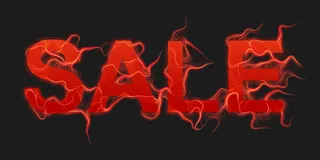 矢量销售文本背景与红色火焰