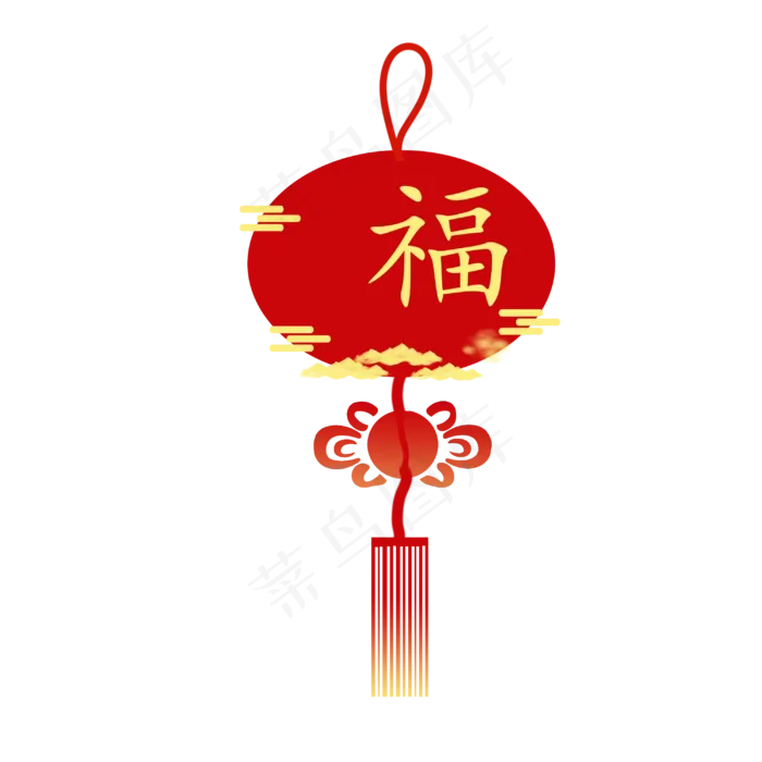 红灯笼中国结手绘装饰,免抠元素(3000X3000(DPI:300))psd模版下载