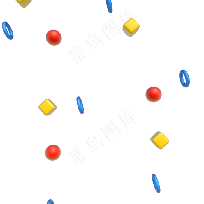 立体漂浮装饰,免抠元素(2000*2000px 300 dpi )