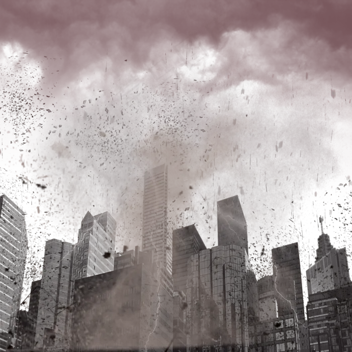地震天空乌云楼房倒塌元素,免抠元素(2000X2000(DPI:300))psd模版下载