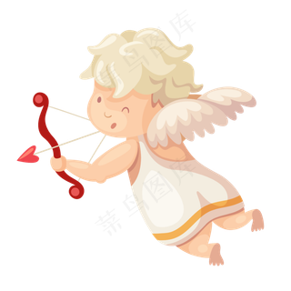亲吻情人节爱神丘比特,免抠元素