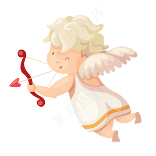 亲吻情人节爱神丘比特,免抠元素