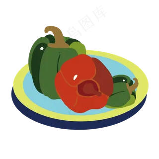 手绘卡通辣椒水果可商用元素