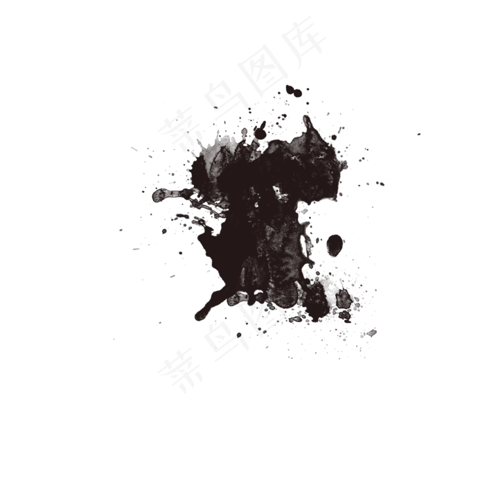 墨迹水墨(3000X3000(DPI:300))psd模版下载