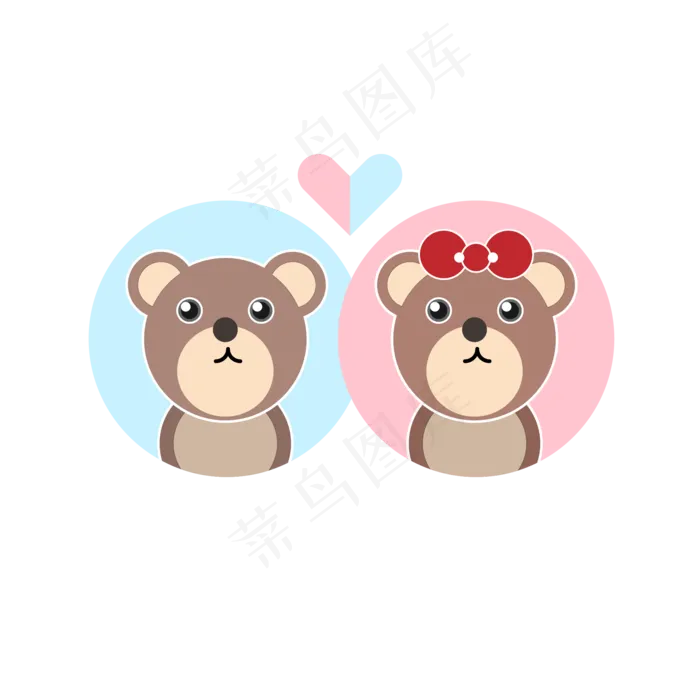 520情侣小熊(2000X2000(DPI:72))ai矢量模版下载