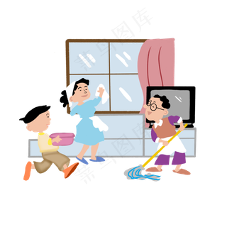 2019新年春节小年卡通人物,免抠元素