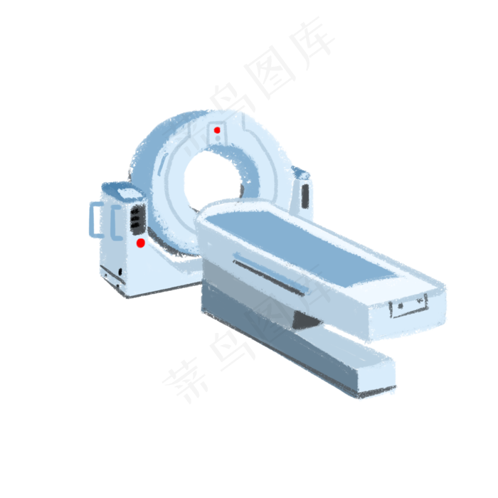 卡通手绘医疗器械核磁共振设备元,免抠元素(2000X2000(DPI:300))psd模版下载