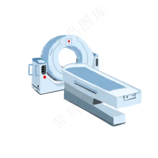 卡通手绘医疗器械核磁共振设备元,免抠元素