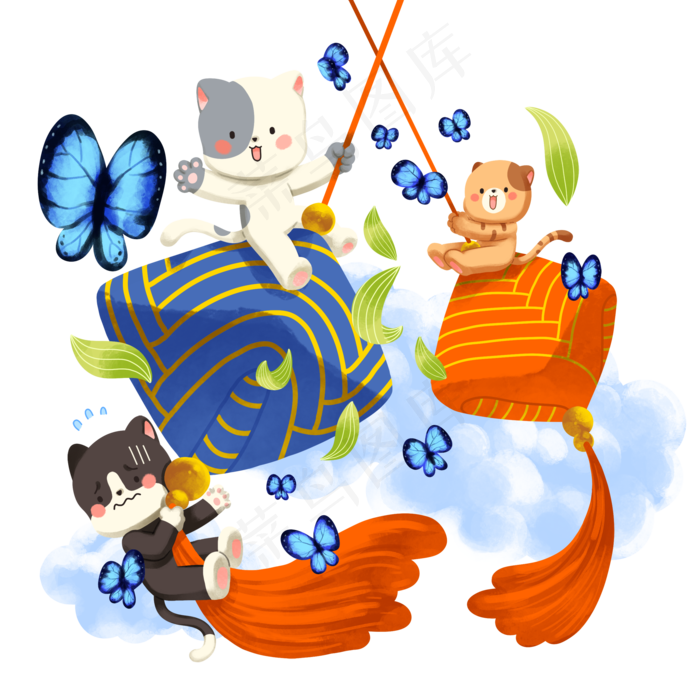 端午节习俗香包插画