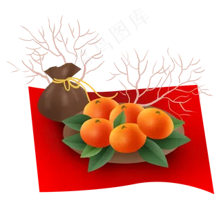 一盘美味的橘子