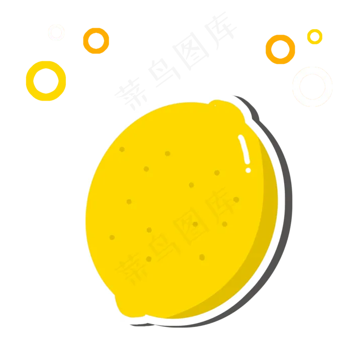 夏日卡通柠檬水果贴纸