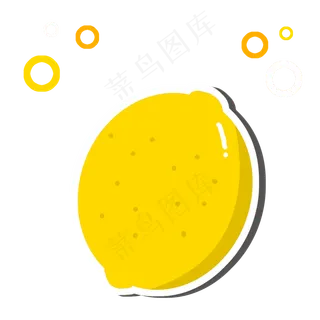 夏日卡通柠檬水果贴纸