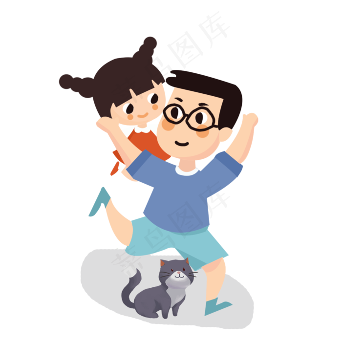 小清新父亲节装饰元素