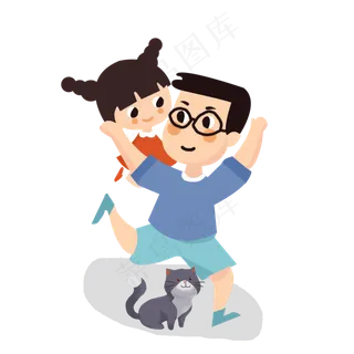 小清新父亲节装饰元素