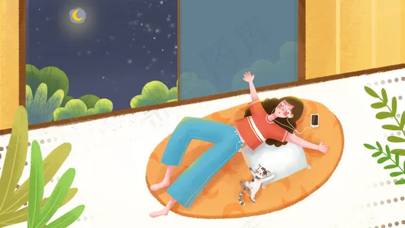 大暑夜晚休息乘凉