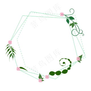 春季小清新花鸟边框,免抠元素